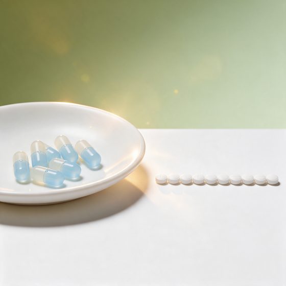 Comparação conceitual entre cápsulas manipuladas e medicamento industrializado